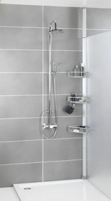 Aluminiowa teleskopowa półka łazienkowa w kolorze matowego srebra Purio – Wenko