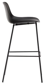 Czarny hoker (wysokość siedziska 74 cm) Altea – Kave Home