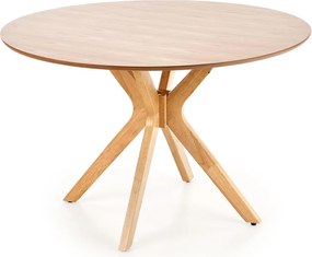 Stół z okrągłym blatem na giętych nogach Nicolas