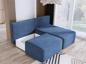 Narożnik TILIA wolnostojący układ L strona Prawa z funkcją spania w tkaninie Tilia 77