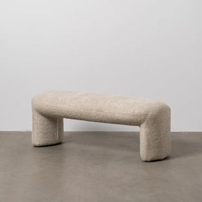 Beżowa ławka z materiału bouclé Suave – Ixia