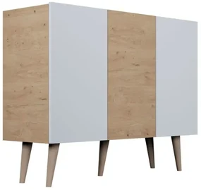 Komoda TORONTO 120 dąb artisan/biała KOCOT MEBLE