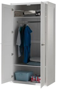 Biała dziecięca szafa Vipack Lewis, szer. 100 cm