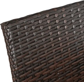 Zestaw Mebli Ogrodowych AZUL Stół i 4x Krzesło Brązowy/Beżowy Technorattan Nowoczesny