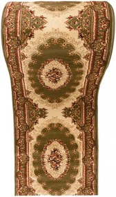 Zielony elegancki chodnik dywanowy vintage P7-L24