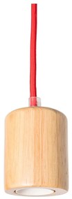 Lampa wisząca z czarnym kablem SULION Wood