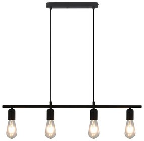 Czarna regulowana lampa wisząca z żarówkami Z2-T47