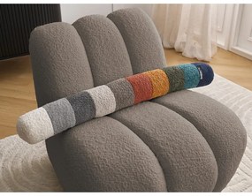 Szarobrązowy fotel z materiału bouclé Janissaire – Bobochic Paris