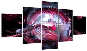 Obraz - Abstrakcja, kosmiczne robaki (125x70 cm)
