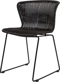 Czarne krzesła ogrodowe ze sztucznego rattanu zestaw 2 szt. Wings – WOOOD