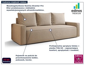 Ciemnobeżowa sofa rozkładana C9-Z31
