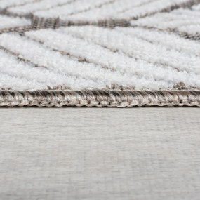 Dywan odpowiedni na zewnątrz w kolorze kości słoniowej 66x230 cm Elm Leaf – Flair Rugs