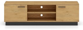 Szafka RTV BRONX 2D 170cm dąb/czarna ML MEBLE