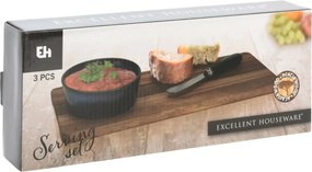 EH Zestaw do serwowania Torrente, 3 szt., niebieski, 30 x 12 cm