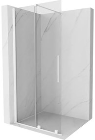 Mexen Velar ścianka prysznicowa rozsuwana Walk-in 110 x 200 cm, transparent 8 mm, biała - 871-110-000-03-20