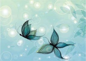 Obraz - Niebieskie motyle (70x50 cm)