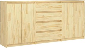 Komplet 3 szafek drewna z litego sosnowego E2-E19