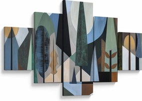 Obraz - Naturalna geometria abstrakcyjna II. (125x70 cm)