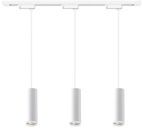 Lampa wisząca na lince w systemie szynowym PIPE 3xGU10/10W/230V biała