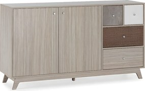 Bufet kolumnowy Maia 2 drzwi 4 szuflady wielokolorowy