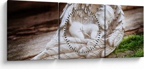 Obraz - Śpiący anioł (z zegarem) (90x30 cm)
