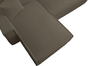 Rozkładana narożna sofa SMART BOUCLE 232x143 cm, szarobrązowa, uniwersalna