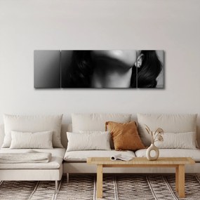 Obraz - Portret kobiety z czerwoną szminką (170x50 cm)