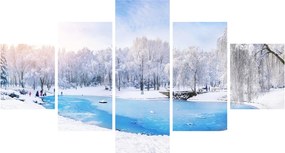 Obraz - Lodowe jezioro (125x70 cm)