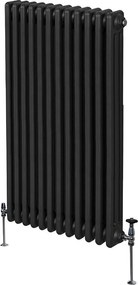 Tradycyjny grzejnik 3-kolumnowy - 1500 x 562 mm - czarny