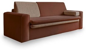 Ceglasta rozkładana sofa 237 cm Wilson – Miuform