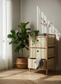 Beżowy niski regał do przechowywania W8-M23