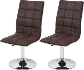 Krzesło do jadalni MCW-C41 (zestaw 2 sztuk), vintage ciemny brąz