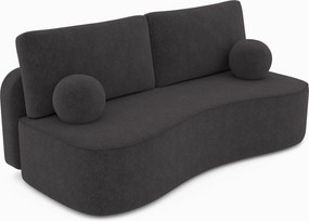Masseno Sofa ROTONDO z funkcją spania i pojemnikiem na pościel, Rozkładana sofa - Grafitowy, ANTHOLOGY 18