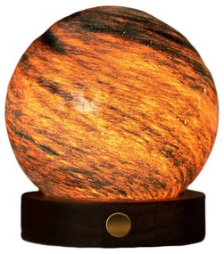 Lampa stołowa LED w ciemnym naturalnym kolorze ze szklanym kloszem (wysokość 9 cm) Stellar Ocean – Gingko