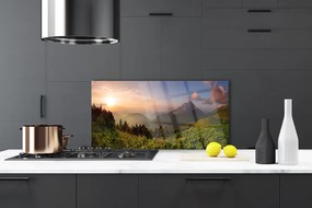 Panel Kuchenny Szczyty Gór W Objęciach Lasu