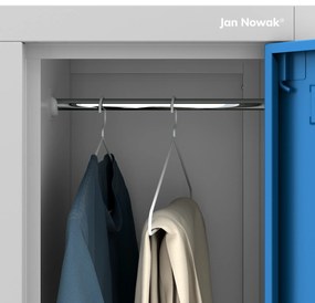 Szafka socjalna ubraniowa BHP szaro-niebieska: 6-drzwiowa IGOR, 900 x 1850 x 450 mm