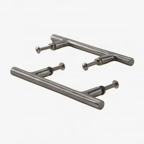 Zestaw 2 Uchwytów Z Żelaza Daneriel Chrome & ↔︎ 14 Cm - Sklum