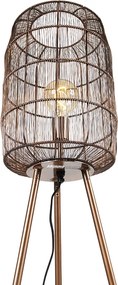 Nowoczesna lampa podłogowa trójnóg miedziana - Redo