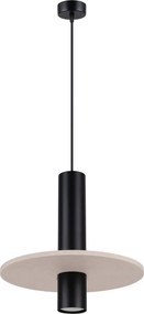 Beżowa nowoczesna lampa z nietypowym kloszem N0-G35