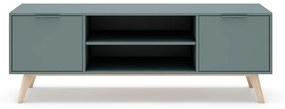 Szarozielona szafka pod TV 140x53x40 cm Pisco – Marckeric
