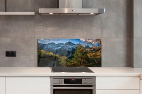 Panel szklany do Kuchni Alpejski Krajobraz z Jeziorem