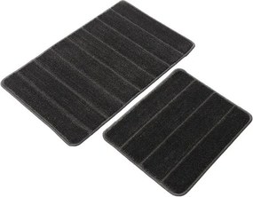 Antracytowe dywaniki łazienkowe zestaw 2 szt. 50x80 cm Yeni Cizgli – Foutastic