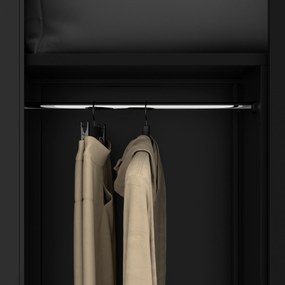 Szafa gospodarcza DAWID, 900 x 1850 x 450 mm, All Black: czarna