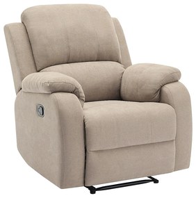 Fotel z funkcją relax z mikrofibry taupe - BRODY