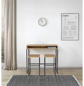 Biurko z blatem w dekorze dębu 35x100 cm Frame – Woodman