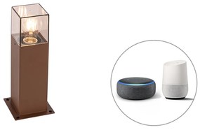 Zewnetrzna Inteligentna lampa stojąca ogrodowa brązowa rdza 30 cm z WiFi P45 - DenmarkPrzemysłowy Oswietlenie zewnetrzne