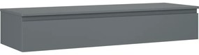 Mexen Orio szafka łazienkowa podumywalkowa 140 cm z blatem, 1 szuflada, grafit mat - 91A10-14023-1-BFC66