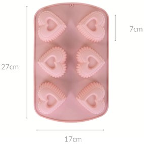 Różowa silikonowa forma na muffiny