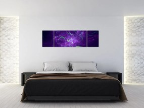 Obraz - fioletowa abstrakcja (170x50 cm)