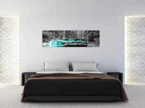 Obraz - Zimowa rzeka (170x50 cm)
